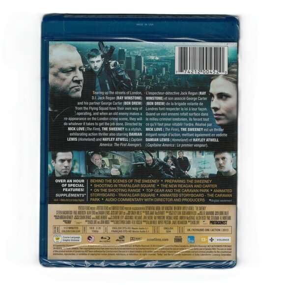 The Sweeney (Blu-ray) Ray Winstone, Ben Drew, Damian Lewis, Hayley Atwell NEW - Picture 2 of 2